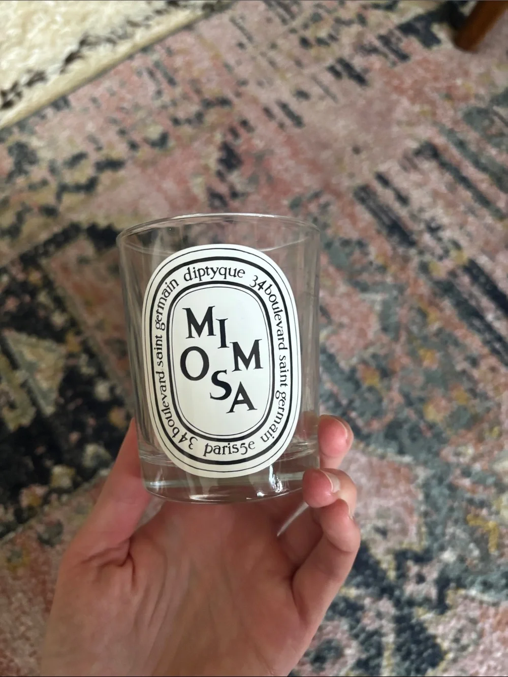 Diptyque Paris Empty Classic Candle Vessel Jar Mimosa Floral Luxury Decor